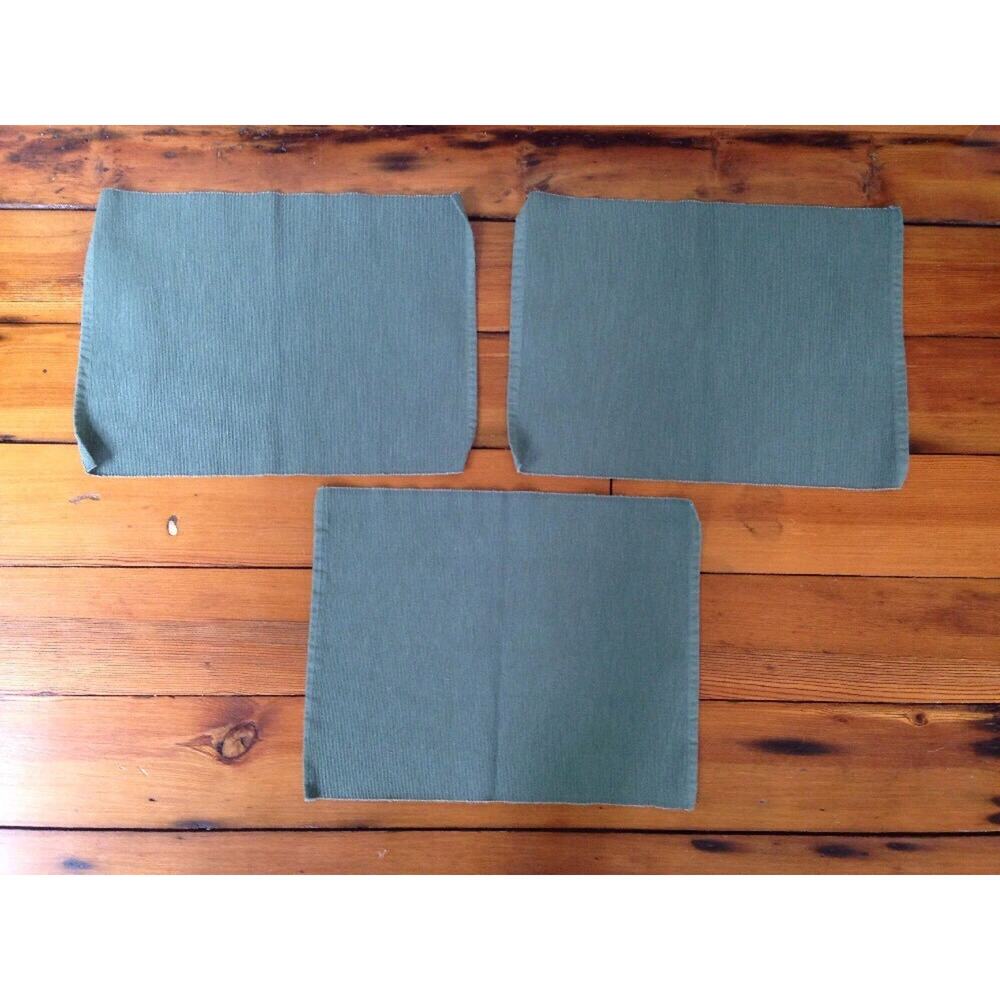 IKEA Set of 3 Marit Teal Green Cotton Polyester Blend Table Linen Placemat